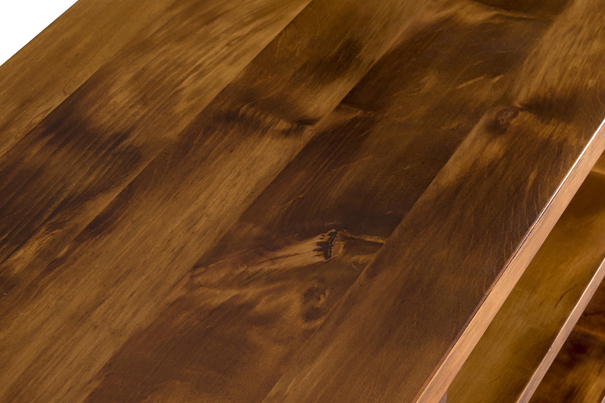 stół z drewna pod telewizor